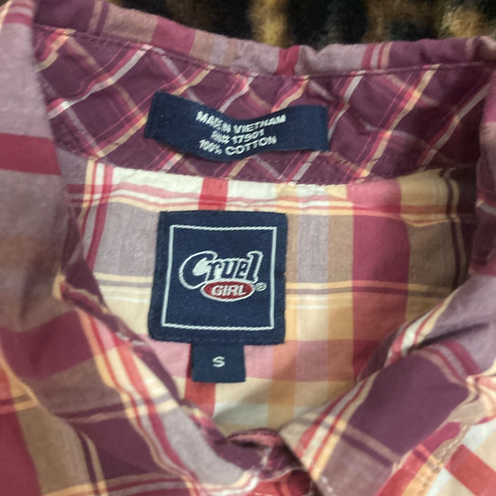 Vintage cruel girl long sleeve button down shirt
